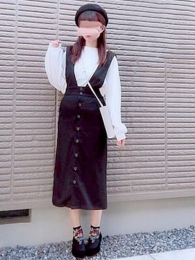 「花柄靴下」｜hitomiさん（レディース・158cm）の秋コーディネート