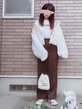 「ADOLESCENCE （アドレセンス）のアイテム（ブルゾン）」を使った、hitomiさん（レディース・158cm）の秋コーディネート