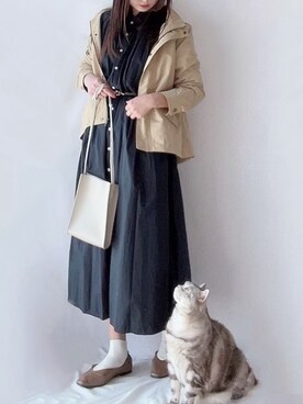 「春めきシューズ」｜「アイテム（マウンテンパーカー）」を使った、hitomiさん（レディース・158cm）の春コーディネート