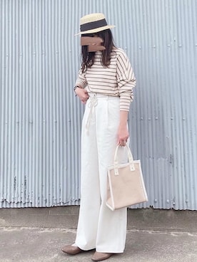 「polcadot」｜「アイテム（パンツ）」を使った、hitomiさん（レディース・158cm）の春コーディネート