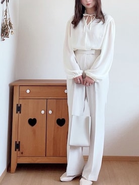 「AmbreNeige」｜「アイテム（バレエシューズ）」を使った、hitomiさん（レディース・158cm）の春コーディネート