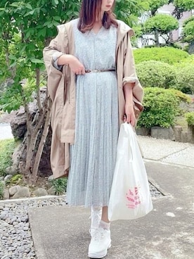 「Traditional Weatherwear（トラディショナルウェザーウェア）のMARCHE BAG MINI（トートバッグ）」を使った、hitomiさん（レディース・158cm）の春コーディネート