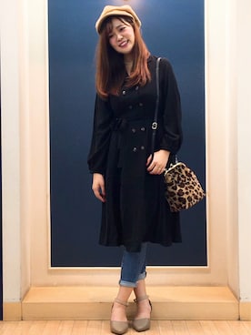 「アイテム（キャスケット）」を使った、Saekiさん（レディース・167cm・10代）の秋コーディネート