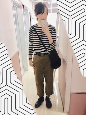 「Dr. Martens（ドクターマーチン）のDr.Martens (ドクターマーチン)/1461 3EYE GIBSON SHOES（その他シューズ）」を使った、i kan さん（レディース・165cm）の秋コーディネート