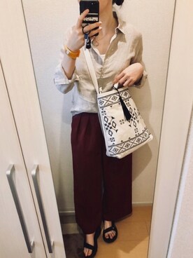 「Sens de vie（サンスドゥウ゛ィ）のアイテム」を使った、i kan さん（レディース・165cm）の夏コーディネート