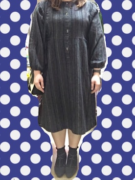 「アイテム（ドレス、グレー系）」を使った、キャシーさん（レディース・160cm）の春コーディネート