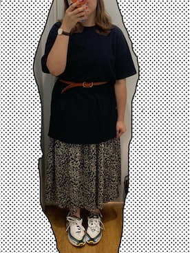 「Honeys（ハニーズ）のアイテム（チュニック）」を使った、キャシーさん（レディース・160cm）の夏コーディネート