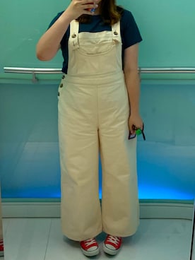 「asos（エイソス）のアイテム（オールインワン・サロペット）」を使った、キャシーさん（レディース・160cm）の秋コーディネート