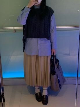 「MARC JACOBS（マークジェイコブス）のアイテム（トートバッグ）」を使った、キャシーさん（レディース・160cm）の春コーディネート