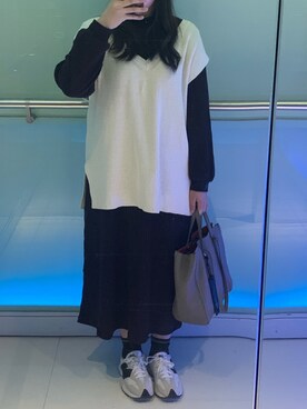 「MARC JACOBS（マークジェイコブス）のアイテム（トートバッグ）」を使った、キャシーさん（レディース・160cm）の春コーディネート