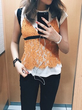 「LOVE」｜「アイテム（アクセサリー）」を使った、aoiさん（レディース・162cm）の夏コーディネート