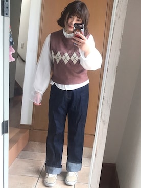 「apres jour（アプレジュール）のアイテム（その他）」を使った、まいまい◡̈⃝⑅さん（レディース・150cm）の秋コーディネート