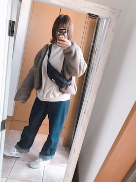「Ifuru（イフル）のアイテム（ブルゾン）」を使った、まいまい◡̈⃝⑅さん（レディース・150cm）の冬コーディネート
