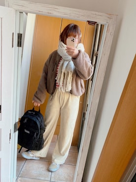 「Ifuru（イフル）のアイテム（ブルゾン）」を使った、まいまい◡̈⃝⑅さん（レディース・150cm）の冬コーディネート