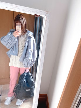 「apres jour（アプレジュール）のアイテム（ブルゾン）」を使った、まいまい◡̈⃝⑅さん（レディース・150cm）の春コーディネート