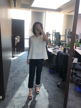 「Mila Owen（ミラオーウェン）のアイテム（オールインワン・サロペット）」を使った、shizukaさん（レディース・169cm）の夏コーディネート
