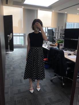 「STRAWBERRY-FIELDS（ストロベリーフィールズ）のアイテム（ワンピース）」を使った、shizukaさん（レディース・169cm）の夏コーディネート