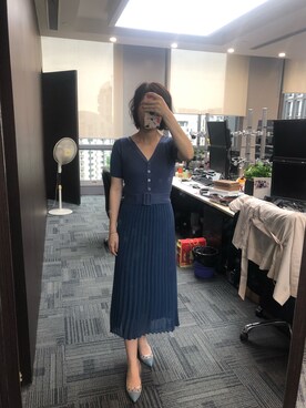 「GRACE CONTINENTAL（グレースコンチネンタル）のアイテム（ワンピース）」を使った、shizukaさん（レディース・169cm）の夏コーディネート