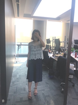 「theory（セオリー）のアイテム（ワンピース/ドレス）」を使った、shizukaさん（レディース・169cm）の夏コーディネート