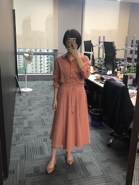 「JUSGLITTY（ジャスグリッティー）のアイテム（ワンピース/ドレス）」を使った、shizukaさん（レディース・169cm）の秋コーディネート