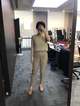 「initial（イニシャル）のアイテム（パンツ）」を使った、shizukaさん（レディース・169cm）の秋コーディネート