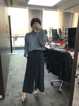 「initial（イニシャル）のアイテム（パンツ）」を使った、shizukaさん（レディース・169cm）の秋コーディネート