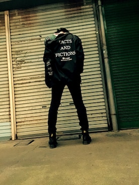 「Subciety（サブサエティ）のアイテム（その他アウター）」を使った、GiGiさん（メンズ・179cm）の冬コーディネート