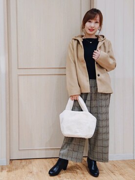 「DRESKIP（ドレスキップ）のアイテム（アクセサリー）」を使った、himiさん（レディース・160cm）の秋コーディネート