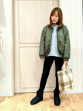 「DRESKIP（ドレスキップ）のアイテム（パーカー）」を使った、himiさん（レディース・160cm）の秋コーディネート