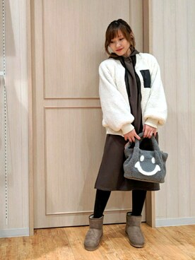 「DRESKIP（ドレスキップ）のアイテム（アクセサリー）」を使った、himiさん（レディース・160cm）の冬コーディネート