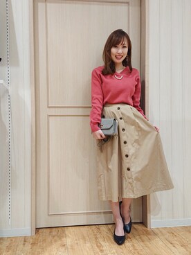 「DRESKIP（ドレスキップ）のアイテム（アクセサリー）」を使った、himiさん（レディース・160cm）の冬コーディネート
