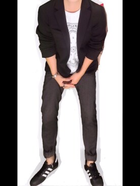 「アイテム（バングル/リストバンド）」を使った、✧HARUKI✧さん（メンズ・167cm・20代）の冬コーディネート