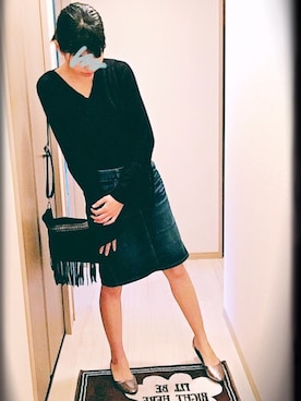 「シルバーパンプス」｜「アイテム（その他）」を使った、てらおさん（レディース・158cm）の春コーディネート