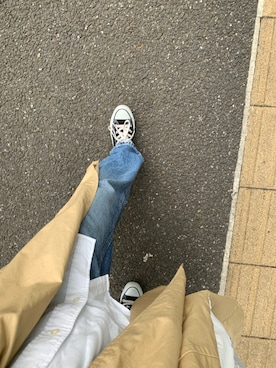「TODAYFUL（トゥデイフル）のアイテム（トレンチコート）」を使った、鈴木すうこさん（レディース・154cm）の春コーディネート