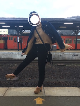 「GAL FIT（ギャルフィット）のアイテム（バッグ）」を使った、Ｙさん（レディース・154cm）の冬コーディネート