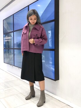 「アイテム（ブルゾン）」を使った、ぱくらんうんさん（レディース・160cm・30代）の秋コーディネート