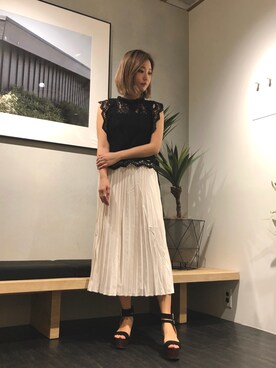 「COLONY 2139（コロニートゥーワンスリーナイン）のアイテム（スカート）」を使った、ぱくらんうんさん（レディース・160cm）の春コーディネート