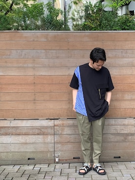 「markaware（マーカウェア）のアイテム（スラックス）」を使った、mskmsk41さん（メンズ・172cm）の春コーディネート
