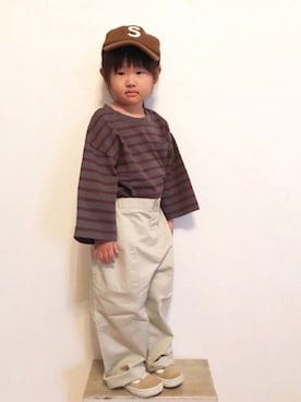 「ボーイッシュ」｜maakeeさん（キッズ・100cm）の秋コーディネート