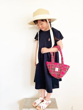 「アイテム（ワンピース/ドレス）」を使った、maakeeさん（キッズ・110cm）の春コーディネート