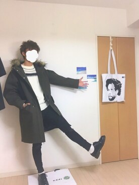 「SEVENDAYS=SUNDAY（セブンデイズサンデイ）のアイテム（ダウンジャケット/コート）」を使った、あきさん（メンズ・170cm）の冬コーディネート