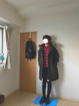 「SEVENDAYS=SUNDAY（セブンデイズサンデイ）のアイテム（ダウンジャケット/コート）」を使った、あきさん（メンズ・170cm）の春コーディネート