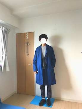 「SEVENDAYS=SUNDAY（セブンデイズサンデイ）のアイテム（トレンチコート）」を使った、あきさん（メンズ・170cm）の春コーディネート