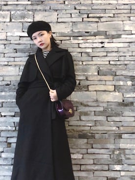 「COCCINELLE（コチネレ）のアイテム」を使った、Akaさん（レディース・157cm）の冬コーディネート