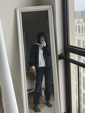 「PULL&BEAR（プルアンドベア）のアイテム（デニムジャケット）」を使った、Akaさん（レディース・158cm）の春コーディネート