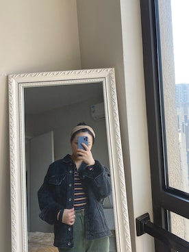 「PULL&BEAR（プルアンドベア）のアイテム（デニムジャケット）」を使った、Akaさん（レディース・158cm）の春コーディネート