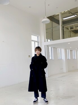 「基础款」｜「アイテム（ジャケット/アウター）」を使った、Akaさん（レディース・158cm）の冬コーディネート