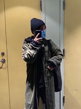 「PULL&BEAR（プルアンドベア）のアイテム（ジャケット/アウター）」を使った、Akaさん（レディース・158cm）の冬コーディネート