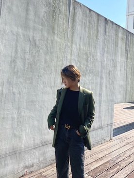 「PULL&BEAR（プルアンドベア）のアイテム（パンツ）」を使った、Akaさん（レディース・158cm）の冬コーディネート