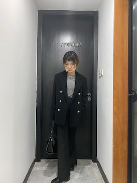 「日系极简」｜「アイテム（スラックス）」を使った、Akaさん（レディース・158cm）の春コーディネート